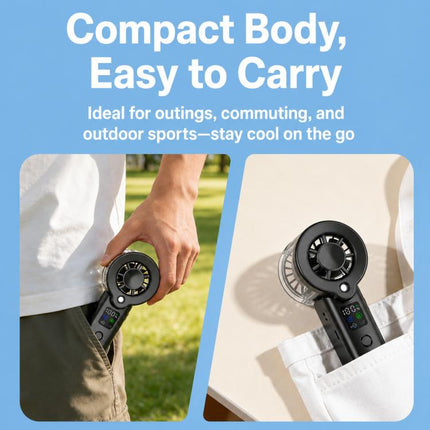 F1 Portable Silent Turbo Spray Cooling Handheld Fan