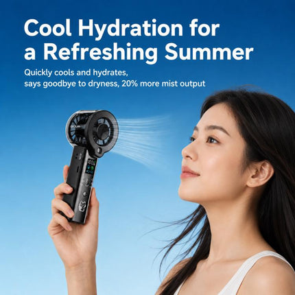 F1 Portable Silent Turbo Spray Cooling Handheld Fan