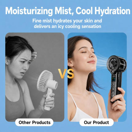 F1 Portable Silent Turbo Spray Cooling Handheld Fan