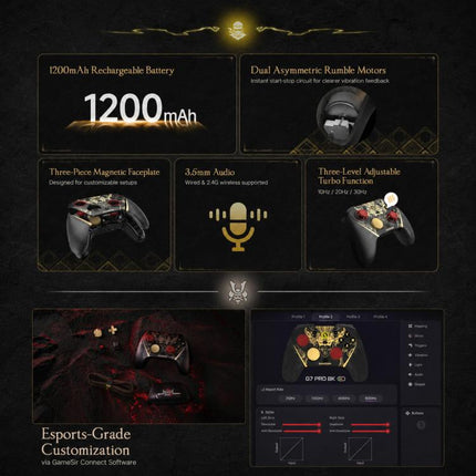 GameSir G7 Pro 8K Bluetooth Wired Wireless Tri-Mode Game Controller, Nioh 3 Collab Edition, Champion Collab Edition