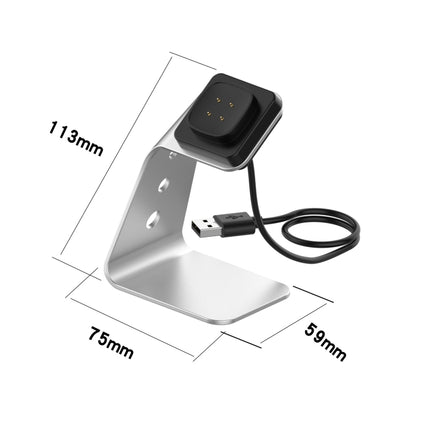 For Fitbit Versa 3 / Fitbit Sence Aluminum Alloy Charger Holder with Chip Protection, Support Fast Charging, For Fitbit Versa 3