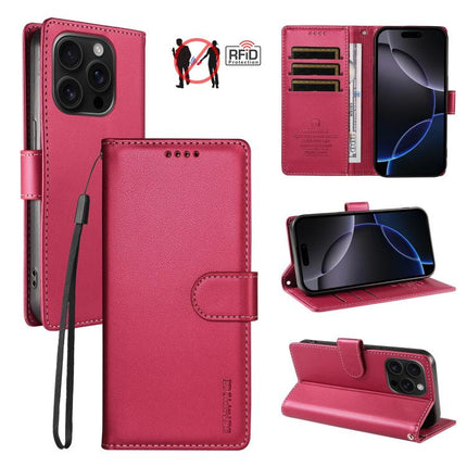BETOPNICE Pearlescent RFID Vegan Leather Phone Case with Strap, For iPhone 16 Pro Max, For iPhone 16 Pro, For iPhone 16 Plus, For iPhone 16