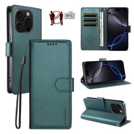 BETOPNICE Pearlescent RFID Vegan Leather Phone Case with Strap, For iPhone 16 Pro Max, For iPhone 16 Pro, For iPhone 16 Plus, For iPhone 16