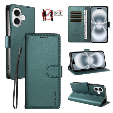 BETOPNICE Pearlescent RFID Vegan Leather Phone Case with Strap, For iPhone 16 Pro Max, For iPhone 16 Pro, For iPhone 16 Plus, For iPhone 16