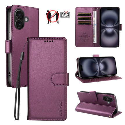 BETOPNICE Pearlescent RFID Vegan Leather Phone Case with Strap, For iPhone 16 Pro Max, For iPhone 16 Pro, For iPhone 16 Plus, For iPhone 16
