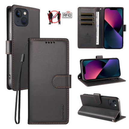 BETOPNICE Pearlescent RFID Vegan Leather Phone Case with Strap, For iPhone 14 Plus, For iPhone 14 / 13, For iPhone 14 Pro, For iPhone 14 Pro Max