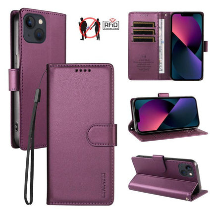 BETOPNICE Pearlescent RFID Vegan Leather Phone Case with Strap, For iPhone 14 Plus, For iPhone 14 / 13, For iPhone 14 Pro, For iPhone 14 Pro Max