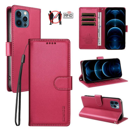 BETOPNICE Pearlescent RFID Vegan Leather Phone Case with Strap, For iPhone 13 Pro Max, For iPhone 13 Pro, For iPhone 12 / 12 Pro, For iPhone 12 Pro Max