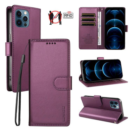 BETOPNICE Pearlescent RFID Vegan Leather Phone Case with Strap, For iPhone 13 Pro Max, For iPhone 13 Pro, For iPhone 12 / 12 Pro, For iPhone 12 Pro Max
