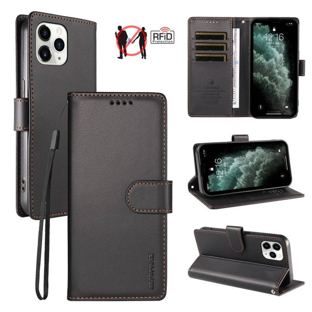 BETOPNICE Pearlescent RFID Vegan Leather Phone Case with Strap, For iPhone 11 Pro Max, For iPhone 11, For iPhone XR, For iPhone XS Max