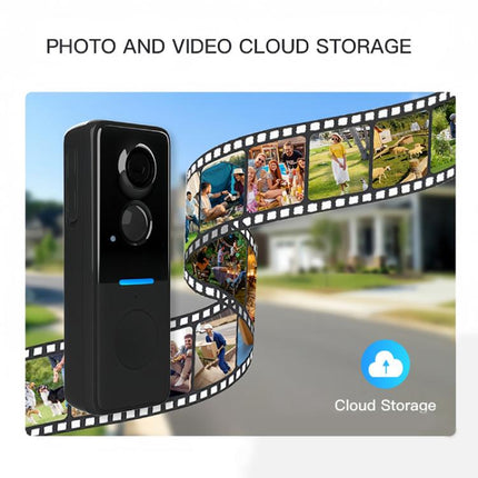 1MP HD Graffiti Smart Video Doorbell Camera With Solar Panel Charging Rain Cover