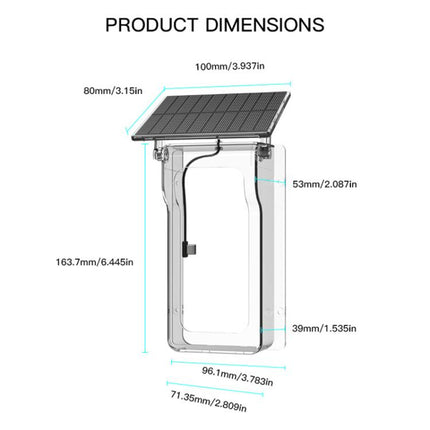 1MP HD Graffiti Smart Video Doorbell Camera With Solar Panel Charging Rain Cover