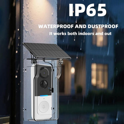 1MP HD Graffiti Smart Video Doorbell Camera With Solar Panel Charging Rain Cover