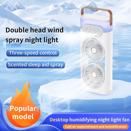 SL617 Dual-Head Humidifier Spray Cooling Fan