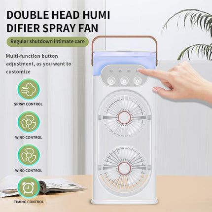 SL617 Dual-Head Humidifier Spray Cooling Fan