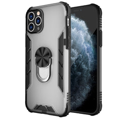 Funda a prueba de golpes de PC esmerilada magnética + TPU mate con soporte para anillo, para iPhone 11 Pro, para iPhone 11, para iPhone 11 Pro Max, para iPhone XS / X, para iPhone XS Max