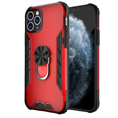 Funda a prueba de golpes de PC esmerilada magnética + TPU mate con soporte para anillo, para iPhone 11 Pro, para iPhone 11, para iPhone 11 Pro Max, para iPhone XS / X, para iPhone XS Max