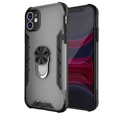 Funda a prueba de golpes de PC esmerilada magnética + TPU mate con soporte para anillo, para iPhone 11 Pro, para iPhone 11, para iPhone 11 Pro Max, para iPhone XS / X, para iPhone XS Max