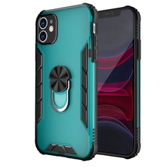 Funda a prueba de golpes de PC esmerilada magnética + TPU mate con soporte para anillo, para iPhone 11 Pro, para iPhone 11, para iPhone 11 Pro Max, para iPhone XS / X, para iPhone XS Max