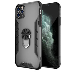 Funda a prueba de golpes de PC esmerilada magnética + TPU mate con soporte para anillo, para iPhone 11 Pro, para iPhone 11, para iPhone 11 Pro Max, para iPhone XS / X, para iPhone XS Max