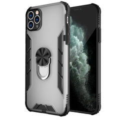 Magnetische, mattierte PC- und matte TPU-Stoßschutzhülle mit Ringhalterung, für iPhone 11 Pro, für iPhone 11, für iPhone 11 Pro Max, für iPhone XS / X, für iPhone XS Max