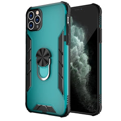 Funda a prueba de golpes de PC esmerilada magnética + TPU mate con soporte para anillo, para iPhone 11 Pro, para iPhone 11, para iPhone 11 Pro Max, para iPhone XS / X, para iPhone XS Max