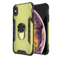 Funda a prueba de golpes de PC esmerilada magnética + TPU mate con soporte para anillo, para iPhone 11 Pro, para iPhone 11, para iPhone 11 Pro Max, para iPhone XS / X, para iPhone XS Max