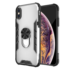 Funda a prueba de golpes de PC esmerilada magnética + TPU mate con soporte para anillo, para iPhone 11 Pro, para iPhone 11, para iPhone 11 Pro Max, para iPhone XS / X, para iPhone XS Max