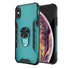 Funda a prueba de golpes de PC esmerilada magnética + TPU mate con soporte para anillo, para iPhone 11 Pro, para iPhone 11, para iPhone 11 Pro Max, para iPhone XS / X, para iPhone XS Max