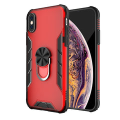 Funda a prueba de golpes de PC esmerilada magnética + TPU mate con soporte para anillo, para iPhone 11 Pro, para iPhone 11, para iPhone 11 Pro Max, para iPhone XS / X, para iPhone XS Max