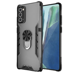 Magnetische, mattierte PC- und matte TPU-Stoßschutzhülle mit Ringhalterung, für iPhone XR, für Samsung Galaxy Note20, für Samsung Galaxy Note20 Ultra