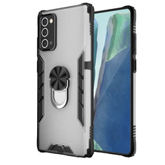 Magnetische, mattierte PC- und matte TPU-Stoßschutzhülle mit Ringhalterung, für iPhone XR, für Samsung Galaxy Note20, für Samsung Galaxy Note20 Ultra