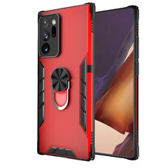 Magnetische, mattierte PC- und matte TPU-Stoßschutzhülle mit Ringhalterung, für iPhone XR, für Samsung Galaxy Note20, für Samsung Galaxy Note20 Ultra