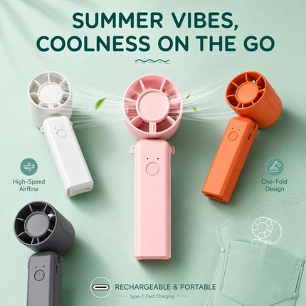 DF-93 Portable Three-Speed Adjustable Foldable Handheld Cooling Fan