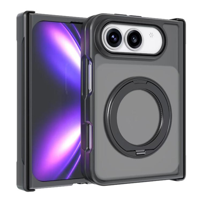 Armor Magnetic Holder PC Hybrid TPU Phone Case, For iPhone Duo