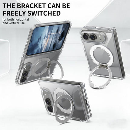 Scratch-proof Transparent Rotating Holder Magnetic Phone Case, For iPhone Duo