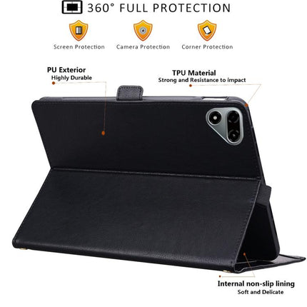 Front Pocket Business Vegan Leather Tablet Case, For Tecno Megapad SE 2 9.7, For Tecno Megapad 2 11 2026, For Tecno Megapad Pro 12