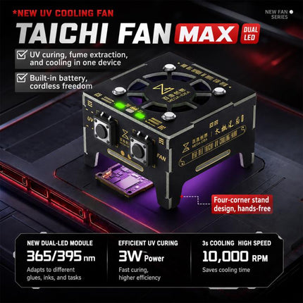 Mega-Idea Taichi UV Fan MAX Dual-LED 2 in 1 UV Curing Light with Fast Cooling Fan, Mega-Idea Taichi UV Fan MAX