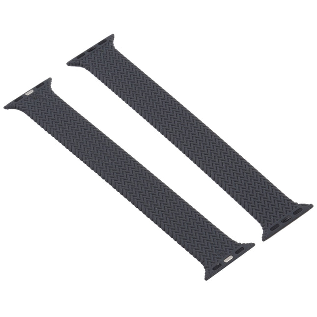Single-turn Woven Pattern Silicone Watchband For Apple Watch Series 6 & SE & 5 & 4 44mm / 3 & 2 & 1 42mm, S, M, L