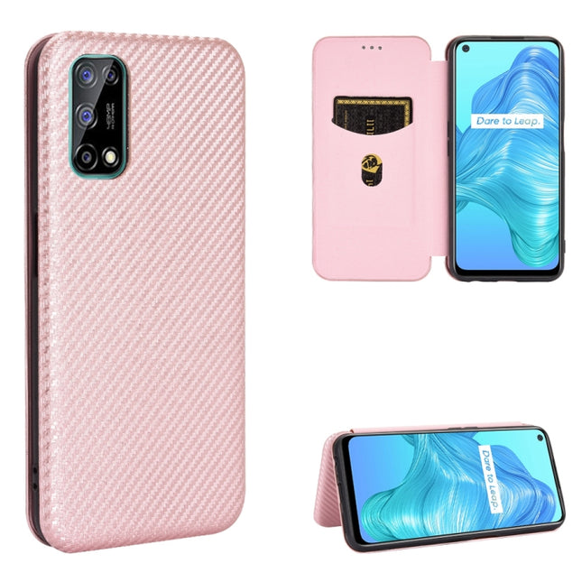 Carbon Fiber Texture Magnetic Horizontal Flip TPU + PC + PU Leather Case with Card Slot, For LG K42, For OPPO Realme V5 / Realme Q2, For Wiko View5 Plus, For Huawei P Smart 2021 / Y7A