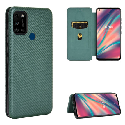 Carbon Fiber Texture Magnetic Horizontal Flip TPU + PC + PU Leather Case with Card Slot, For LG K42, For OPPO Realme V5 / Realme Q2, For Wiko View5 Plus, For Huawei P Smart 2021 / Y7A