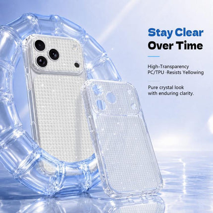 Sparkling Diamond Glitter Airbag Phone Case, For iPhone 16, For iPhone 15 Pro Max, For iPhone 15 Pro, For iPhone 15