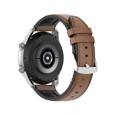 20mm Silicone Leather Replacement Strap Watchband for Samsung Galaxy Watch 3 41mm, For Samsung Galaxy Watch 3 41mm