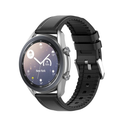 22mm Silicone Leather Replacement Strap Watchband for Samsung Galaxy Watch 3 45mm, For Samsung Galaxy Watch 3 45mm