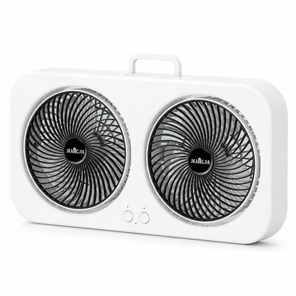 F8 Dual-Head Desktop Air Circulation Cooling Fan