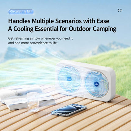 F8 Dual-Head Desktop Air Circulation Cooling Fan