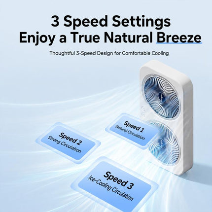 F8 Dual-Head Desktop Air Circulation Cooling Fan