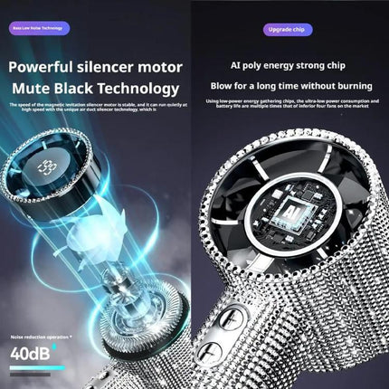 S5 Bling Rhinestone High-speed Handheld Fan