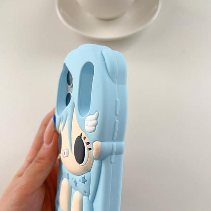 Wings Girl Silicone Phone Case with Lanyard, For iPhone 18, For iPhone 18 Pro, For iPhone 18 Pro Max, For iPhone 17 Pro Max, For iPhone 17 Pro, For iPhone 17, For iPhone 16 Pro Max, For iPhone 16 Pro