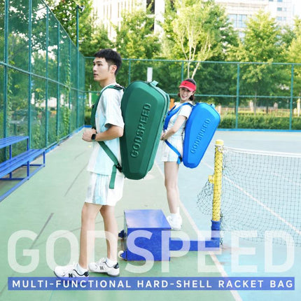 GODSPEED 3D Hard-Shell Tennis Badminton Rackets Large-Capacity Storage Sports Backpack, G2505